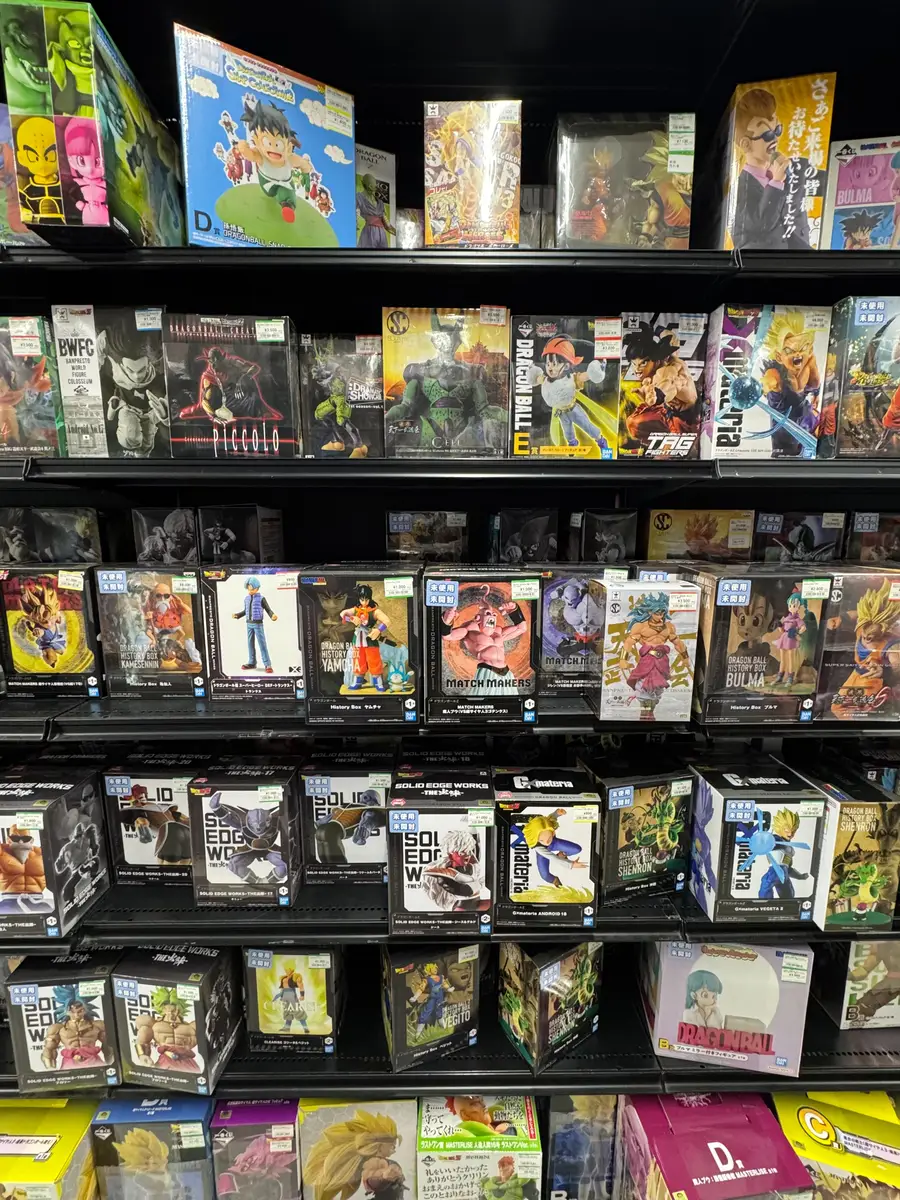 Dragon Ball figure shelf