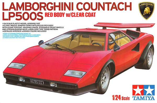 LAMBORGHINI COUNTACH LP500S (RED BODY w/CLEAR COAT)