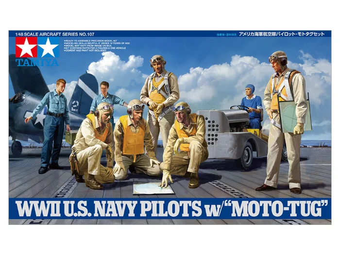 WWII U.S. NAVY PILOTS w/"MOTO-TUG"