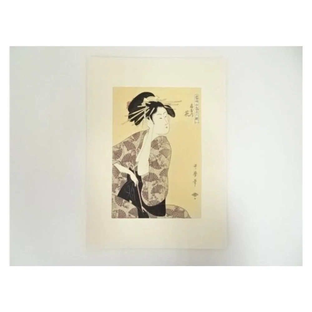 Kitagawa Utamaro – Array of Supreme Beauties of the Present Day: Hana of the Ogiya (Hand-printed Woodblock)