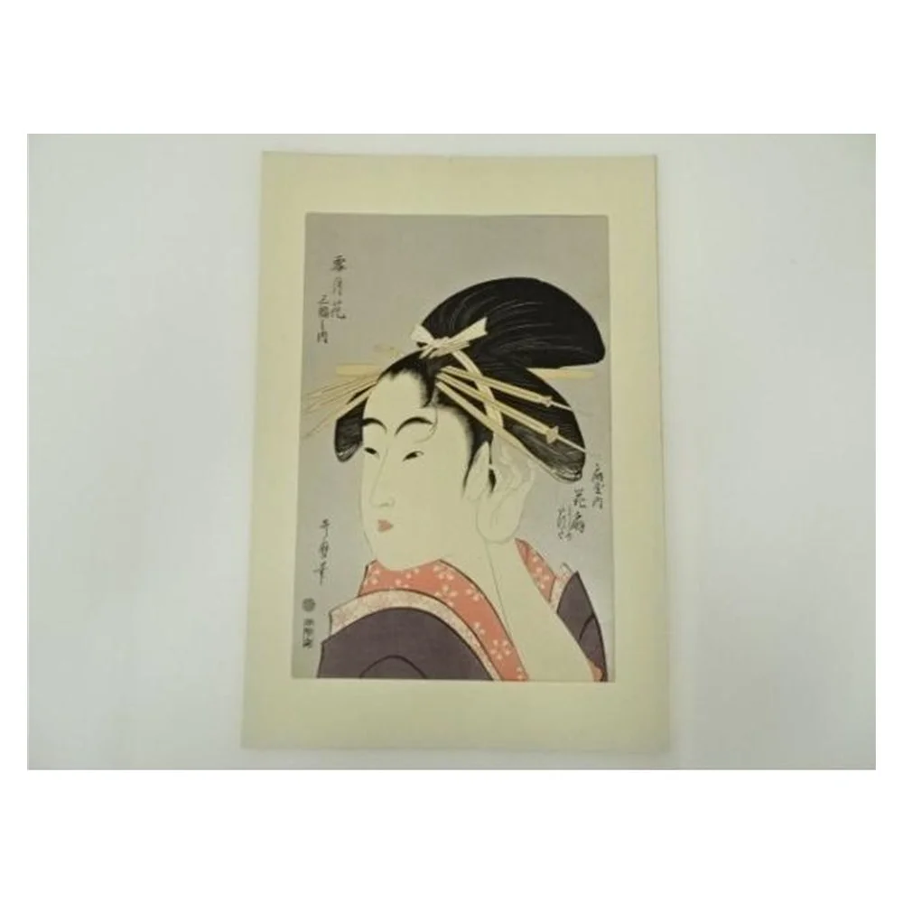 Kitagawa Utamaro – Snow, Moon and Flowers: Hanaogi of the Ogiya (Hand-printed Woodblock)