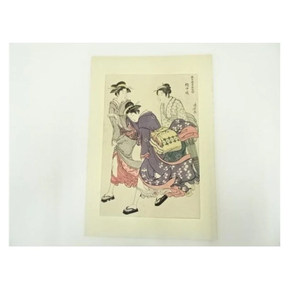 Torii Kiyonaga – Contemporary Beauties of the Pleasure Quarters: Kitsuchu (Hand-printed Woodblock)
