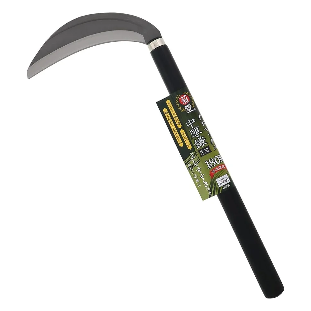Takagi Kikudo Chromax Medium-thick Sickle 180 mm (Rust-resistant)
