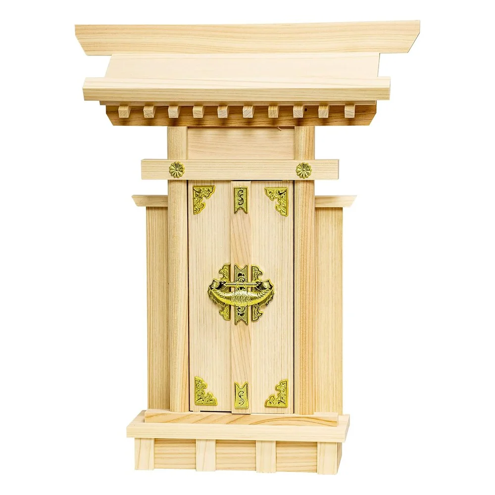 Kamidana Home Shrine, Sodetsuki Style, 1 Door (Shrine Only, Made in Japan)
