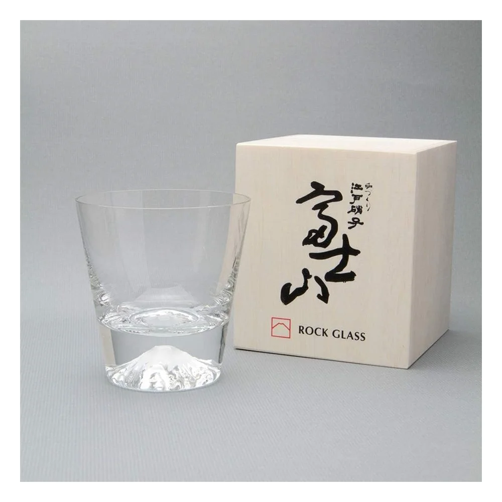 Tajima Glass Mount Fuji Glasses (Edo Glass)