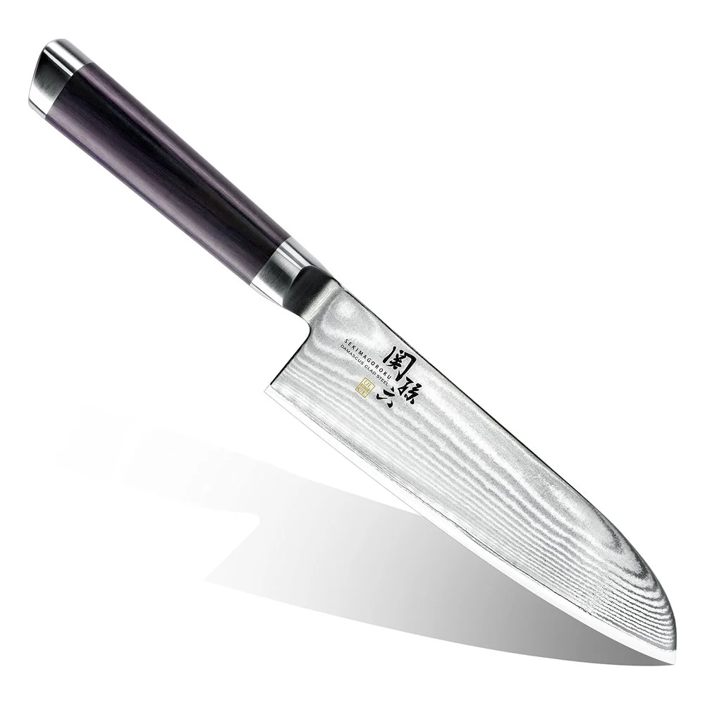 Seki Magoroku Damascus Santoku Knife 165 mm (AE5200)