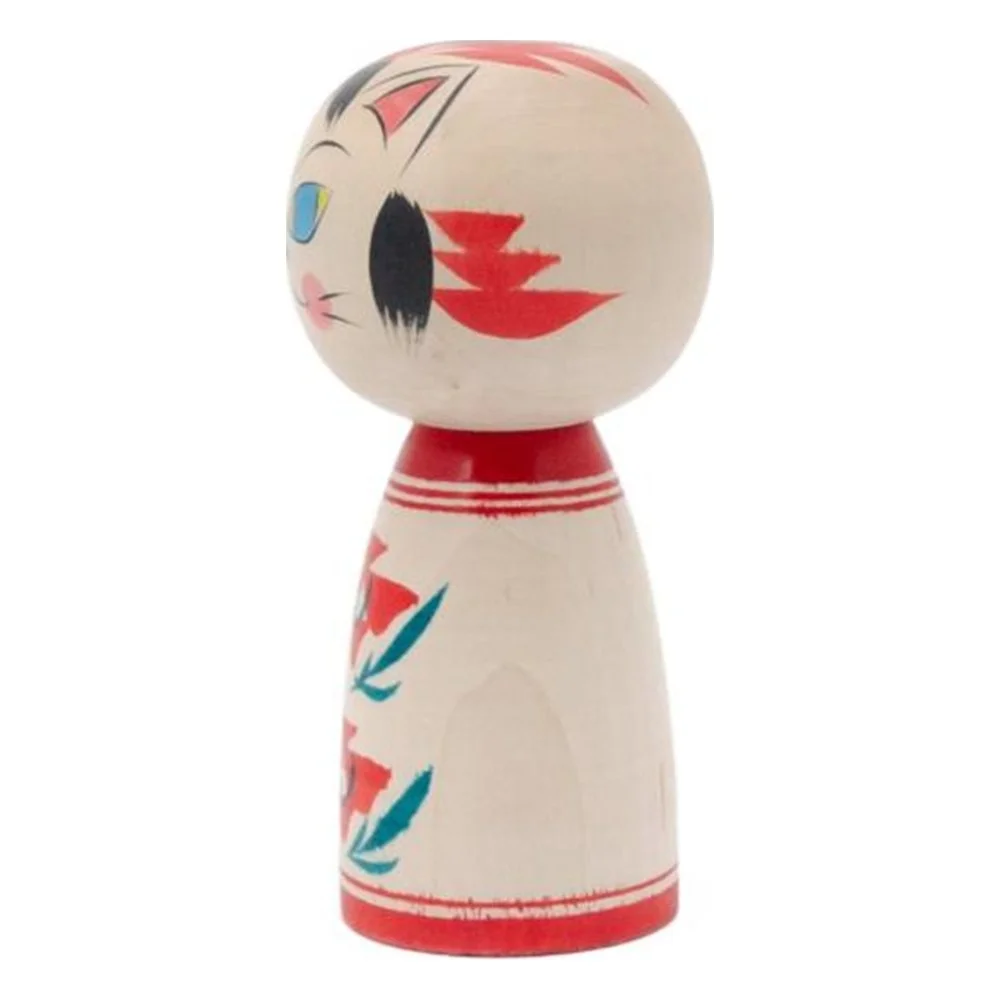 Neko (Cat) Kokeshi by Umeki Naomi – Zao Takayu Style