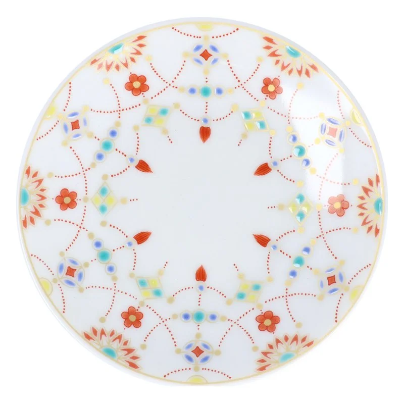Kutani Ware Mame-zara Small Plate 9.5 cm, Kissho Lucky Designs (Seikou Kiln)