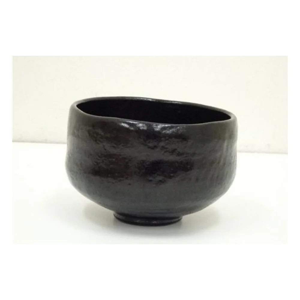 Ohi Ware Black Raku Tea Bowl by Izumi Kisen, with Signed Box