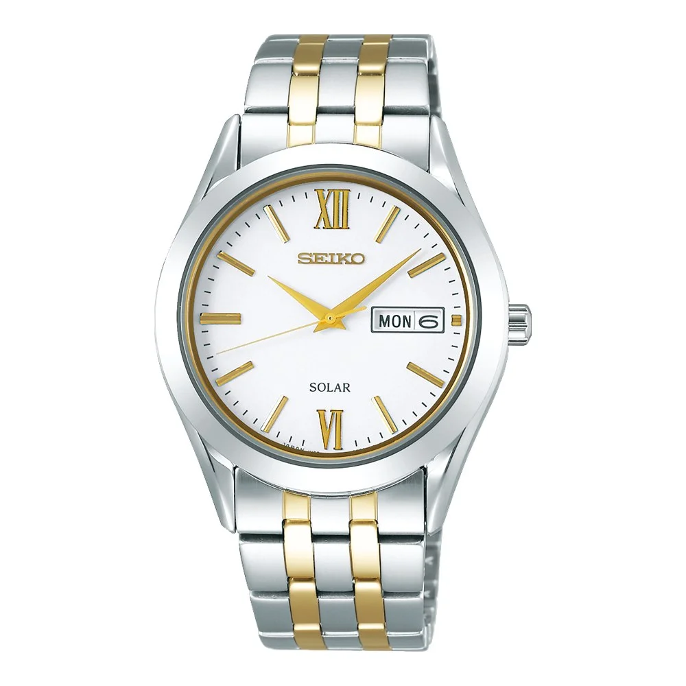 SEIKO SELECTION Solar SBPX085 – White Dial, Two-tone, Sapphire Crystal