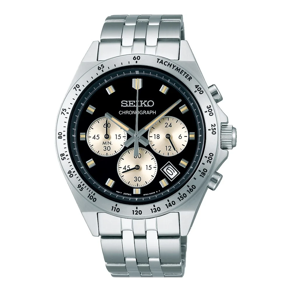 SEIKO SELECTION S Series Quartz Chronograph SBTR047 – Black Dial, Cream Sub-dials