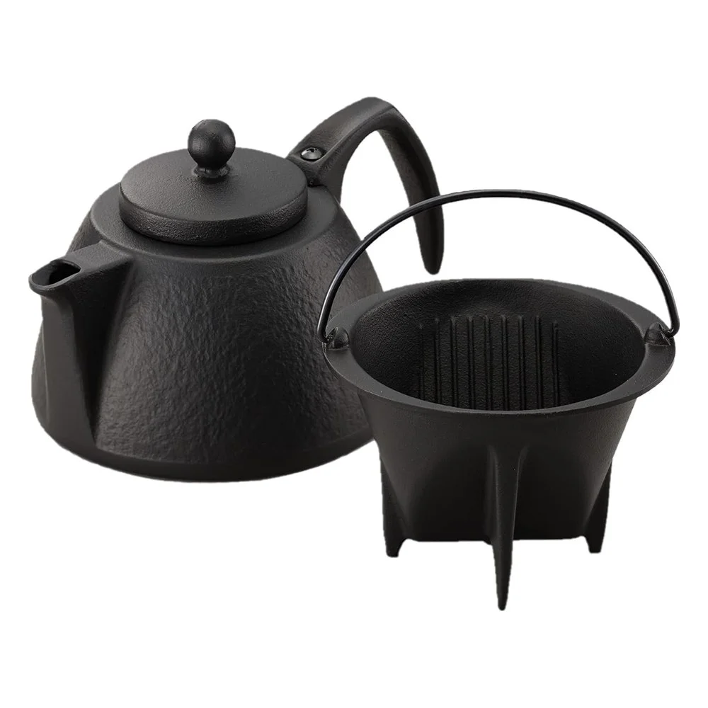 Iwachu Cast Iron Coffee Pot Set, Black, 0.75 L (12361)