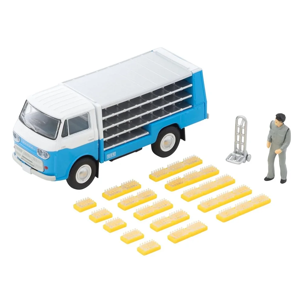 Tomica Limited Vintage Mazda E2000 Bottle Delivery Truck, White/Light Blue