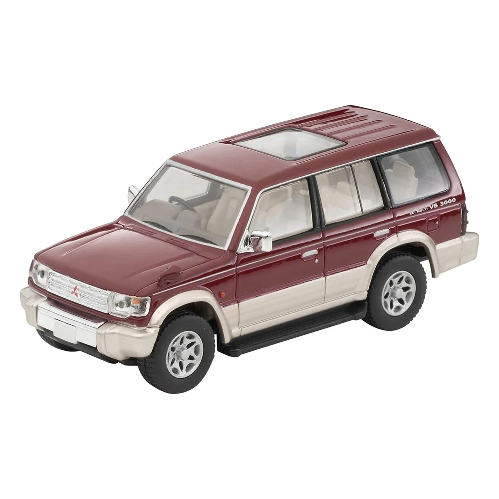Tomica Limited Vintage Mitsubishi Pajero Mid Roof Wide VR 1996, Red/Beige