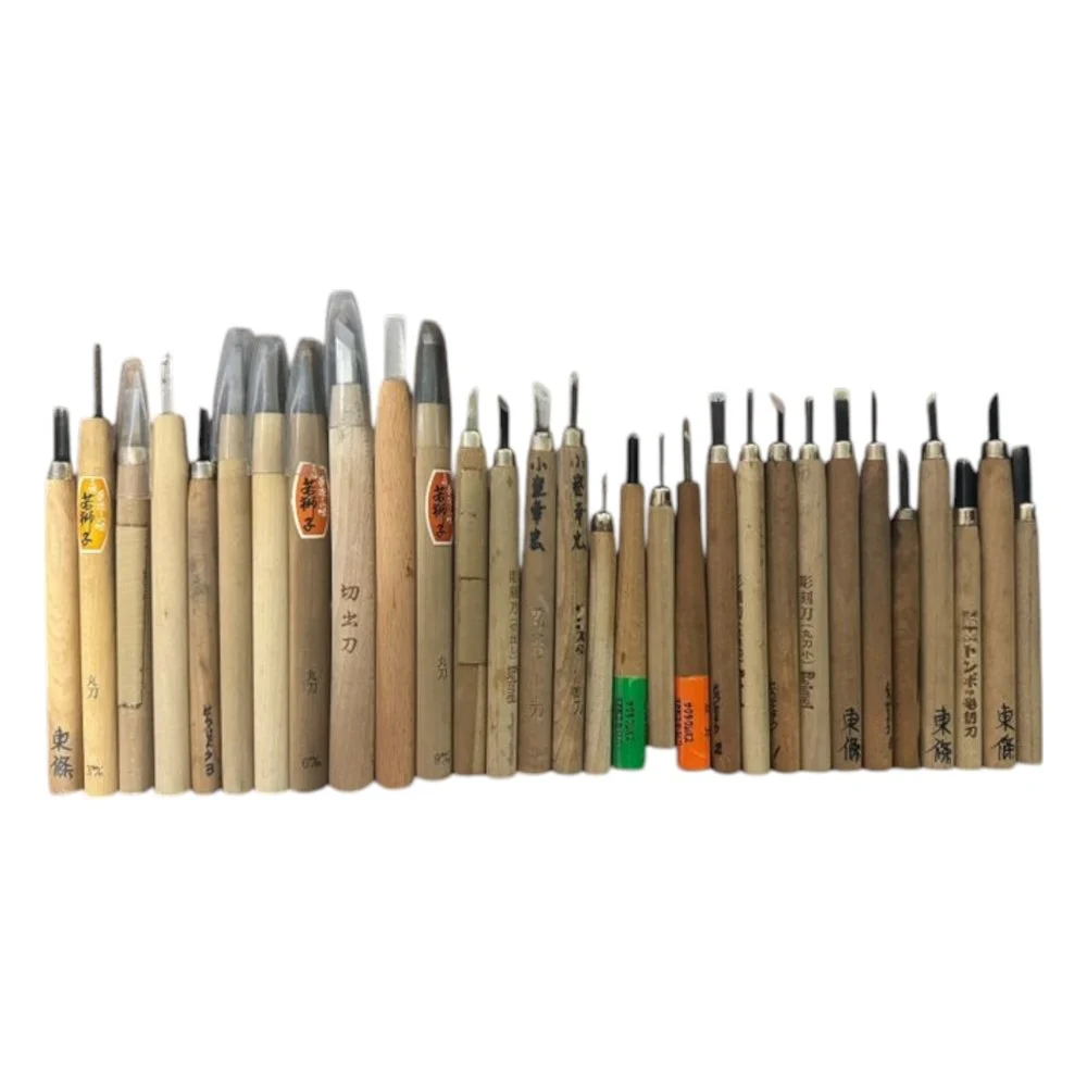 Used Japanese Wood Carving Knives – Random Lot (30–100 pieces)
