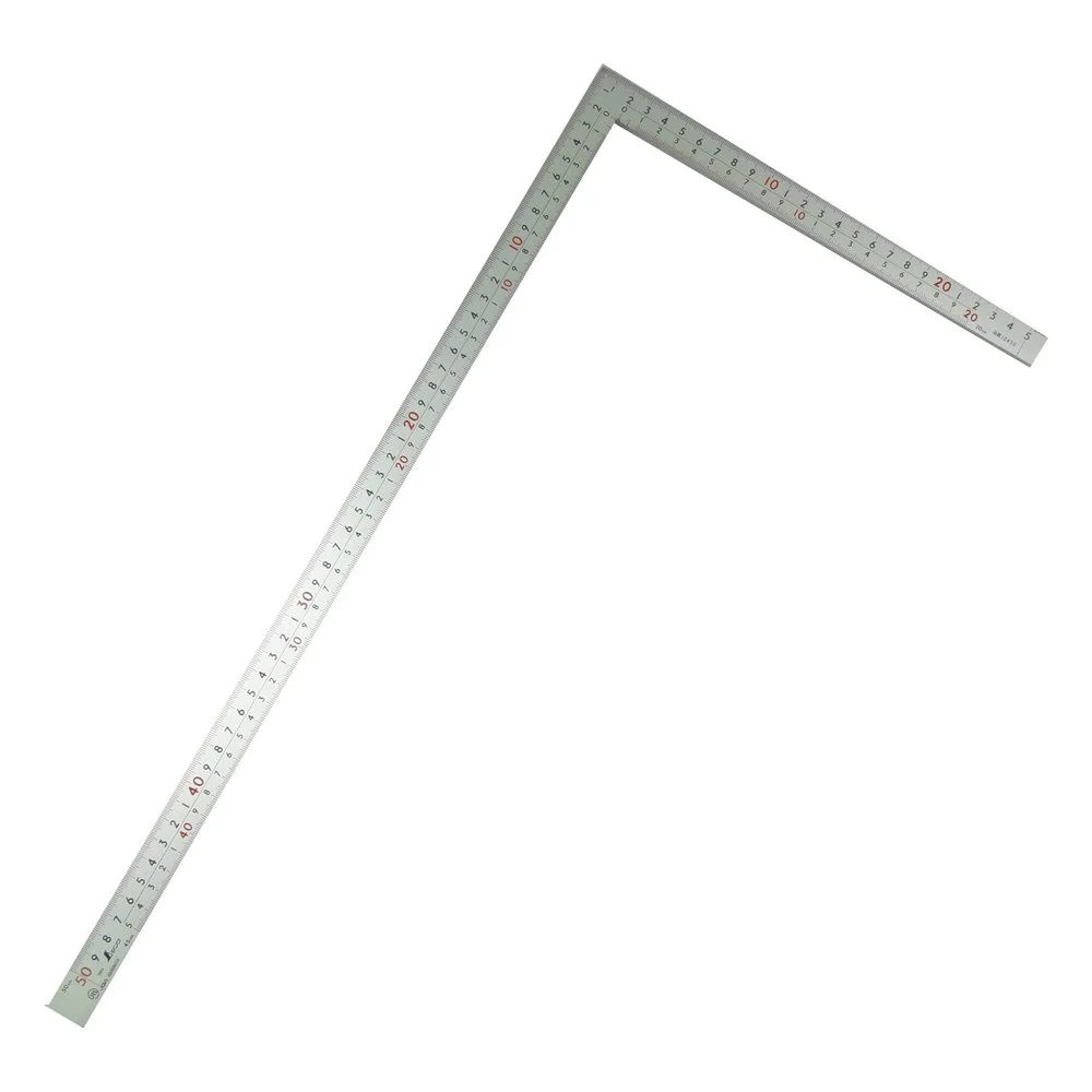 Shinwa Carpenter's Square (Sashigane), 50 cm, Thick & Wide, Stainless (10450)