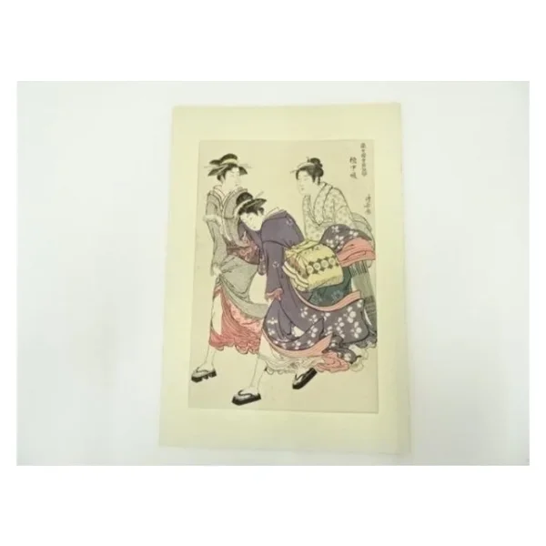 Torii Kiyonaga – Contemporary Beauties of the Pleasure Quarters: Kitsuchu (Hand-printed Woodblock)