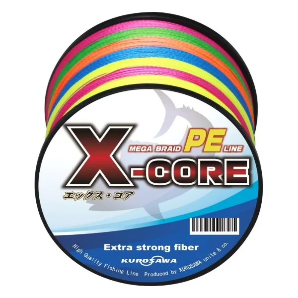 KUROSAWA X-CORE PE Braided Fishing Line (X4/X8) 0.4-22 (Various Sizes) / 150m-1000m / Multiple Colors Available