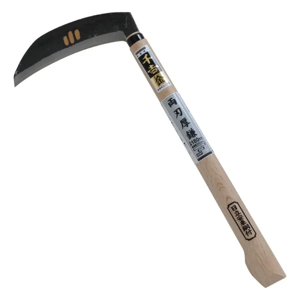 Senkichi Kin Double-edged Thick Sickle 180 mm (Yasugi White Paper No.2)
