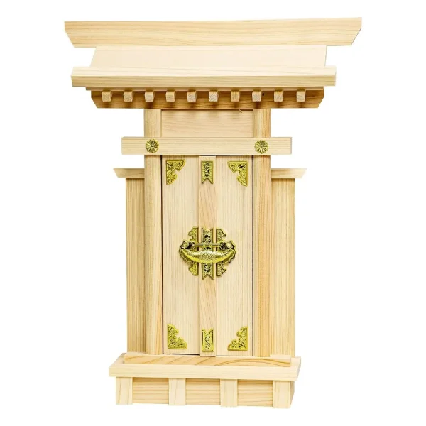 Kamidana Home Shrine, Sodetsuki Style, 1 Door (Shrine Only, Made in Japan)