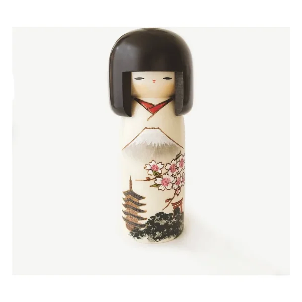 Usaburo Kokeshi – Okappa Kokeshi, Tall (15–19 cm)