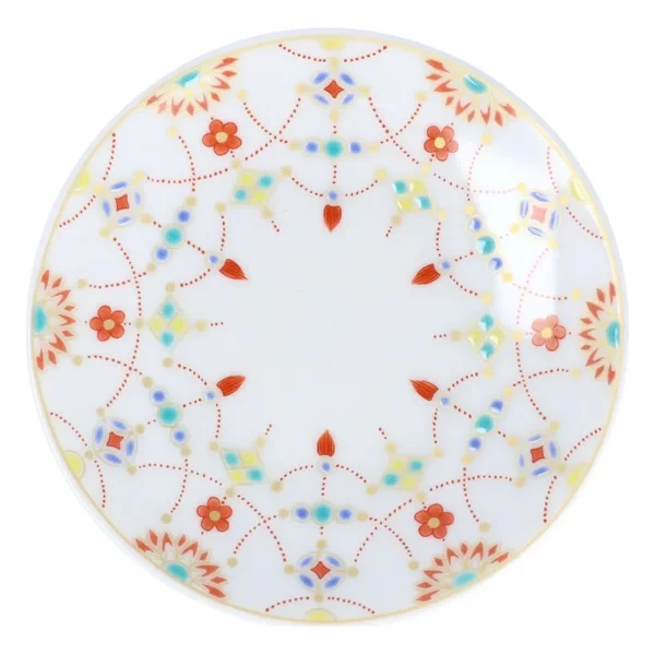 Kutani Ware Mame-zara Small Plate 9.5 cm, Kissho Lucky Designs (Seikou Kiln)
