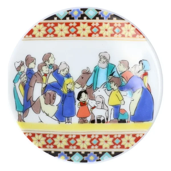 Heidi, Girl of the Alps Kutani Ware Mame-zara 9.5 cm (Officially Licensed)