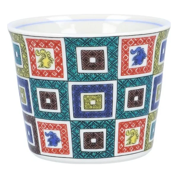 Kutani Ware Free Cup 200 ml, Masterpiece Collection (Ko-Kutani & Yoshidaya Designs)