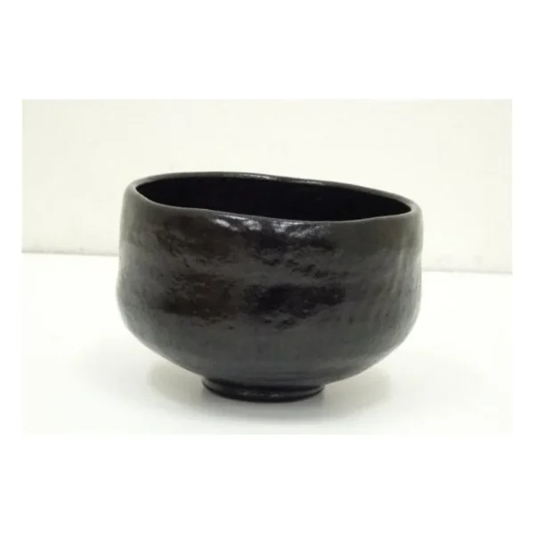Ohi Ware Black Raku Tea Bowl by Izumi Kisen, with Signed Box