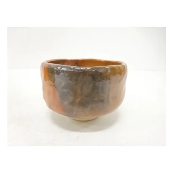 Red Raku Tea Bowl by Kawasaki Waraku