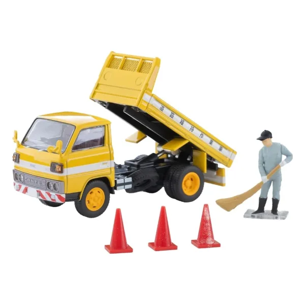 Tomica Limited Vintage Mitsubishi Fuso Canter Dump Truck, Road Maintenance, with Figure
