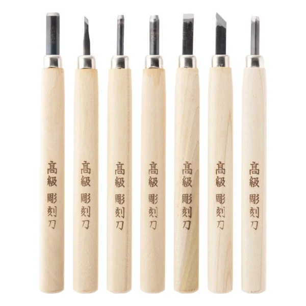 KAKURI Rigoro Carving Knife Set, All-Steel, 7 Pieces (A-713061)